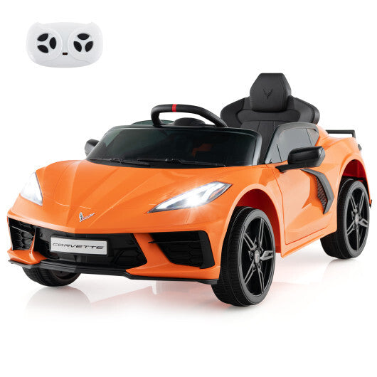 12V Electric Kids Ride On Car Licensed Chevrolet Corvette C8 with Remote Control Ages 3+ Years Old-Orange - Color: Orange - Premium Toys & Hobbies > Ride On Toys > Powered Ride On Toys from Rapidvehicles - Just $239.78! Shop now at Rapidvehicles