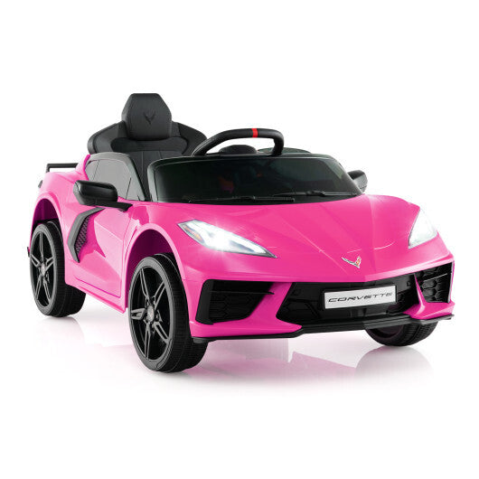 12V Electric Kids Ride On Car Licensed Chevrolet Corvette C8 with Remote Control Ages 3+ Years Old-Pink - Color: Pink - Premium Toys & Hobbies > Ride On Toys > Powered Ride On Toys from Rapidvehicles - Just $238.37! Shop now at Rapidvehicles