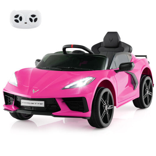 12V Electric Kids Ride On Car Licensed Chevrolet Corvette C8 with Remote Control Ages 3+ Years Old-Pink - Color: Pink - Premium Toys & Hobbies > Ride On Toys > Powered Ride On Toys from Rapidvehicles - Just $238.37! Shop now at Rapidvehicles