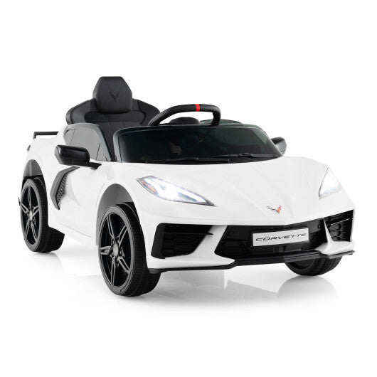 12V Electric Kids Ride On Car Licensed Chevrolet Corvette C8 with Remote Control Ages 3+ Years Old-White - Color: White - Premium Toys & Hobbies > Ride On Toys > Powered Ride On Toys from Rapidvehicles - Just $238.37! Shop now at Rapidvehicles