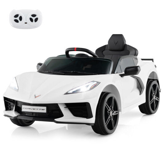 12V Electric Kids Ride On Car Licensed Chevrolet Corvette C8 with Remote Control Ages 3+ Years Old-White - Color: White - Premium Toys & Hobbies > Ride On Toys > Powered Ride On Toys from Rapidvehicles - Just $238.37! Shop now at Rapidvehicles