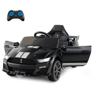 12V Licensed Ford Mustang Shelby GT500 Kids Ride on Car with Remote Control for Kids Aged 3-8-Black - Color: Black - Premium Toys & Hobbies > Ride On Toys > Powered Ride On Toys from Rapidvehicles - Just $252.99! Shop now at Rapidvehicles