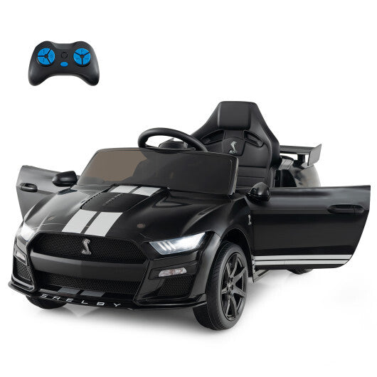 12V Licensed Ford Mustang Shelby GT500 Kids Ride on Car with Remote Control for Kids Aged 3-8-Black - Color: Black - Premium Toys & Hobbies > Ride On Toys > Powered Ride On Toys from Rapidvehicles - Just $267.98! Shop now at Rapidvehicles