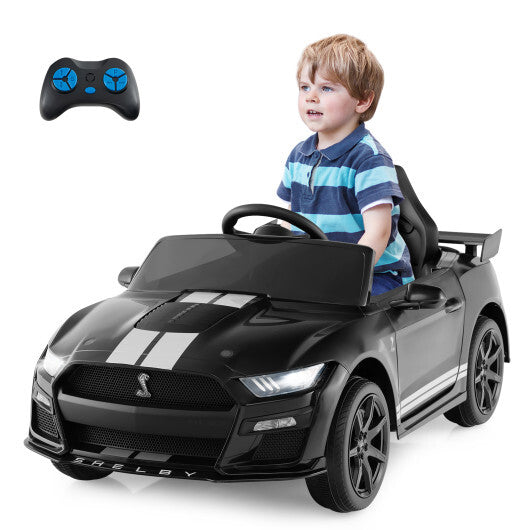 12V Licensed Ford Mustang Shelby GT500 Kids Ride on Car with Remote Control for Kids Aged 3-8-Black - Color: Black - Premium Toys & Hobbies > Ride On Toys > Powered Ride On Toys from Rapidvehicles - Just $251.06! Shop now at Rapidvehicles