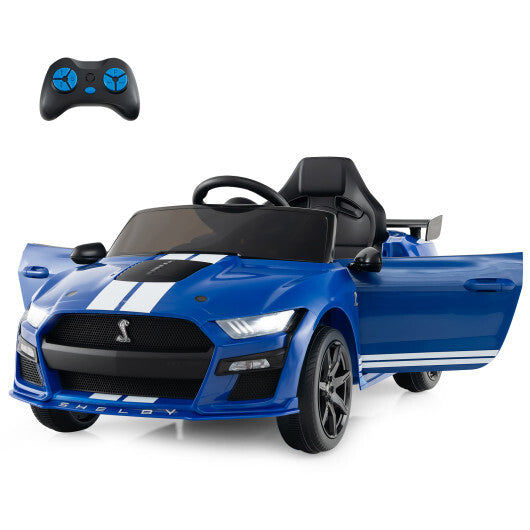 12V Licensed Ford Mustang Shelby GT500 Kids Ride on Car with Remote Control for Kids Aged 3-8-Blue - Color: Blue - Premium Toys & Hobbies > Ride On Toys > Powered Ride On Toys from Rapidvehicles - Just $251.06! Shop now at Rapidvehicles