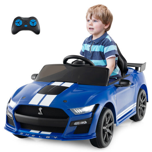 12V Licensed Ford Mustang Shelby GT500 Kids Ride on Car with Remote Control for Kids Aged 3-8-Blue - Color: Blue - Premium Toys & Hobbies > Ride On Toys > Powered Ride On Toys from Rapidvehicles - Just $251.06! Shop now at Rapidvehicles