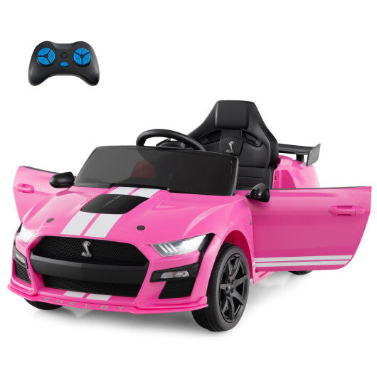 12V Licensed Ford Mustang Shelby GT500 Kids Ride on Car with Remote Control for Kids Aged 3-8-Pink - Color: Pink - Premium Toys & Hobbies > Ride On Toys > Powered Ride On Toys from Rapidvehicles - Just $267.98! Shop now at Rapidvehicles