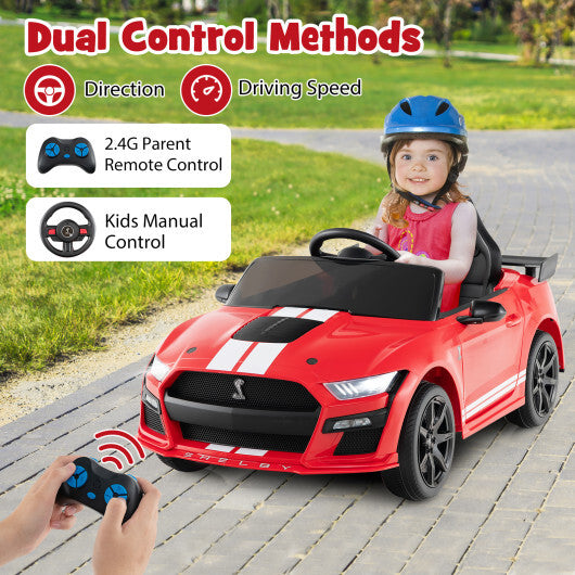 12V Licensed Ford Mustang Shelby GT500 Kids Ride on Car with Remote Control for Kids Aged 3-8-Red - Color: Red - Premium Toys & Hobbies > Ride On Toys > Powered Ride On Toys from Rapidvehicles - Just $251.06! Shop now at Rapidvehicles