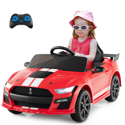 12V Licensed Ford Mustang Shelby GT500 Kids Ride on Car with Remote Control for Kids Aged 3-8-Red - Color: Red - Premium Toys & Hobbies > Ride On Toys > Powered Ride On Toys from Rapidvehicles - Just $251.06! Shop now at Rapidvehicles