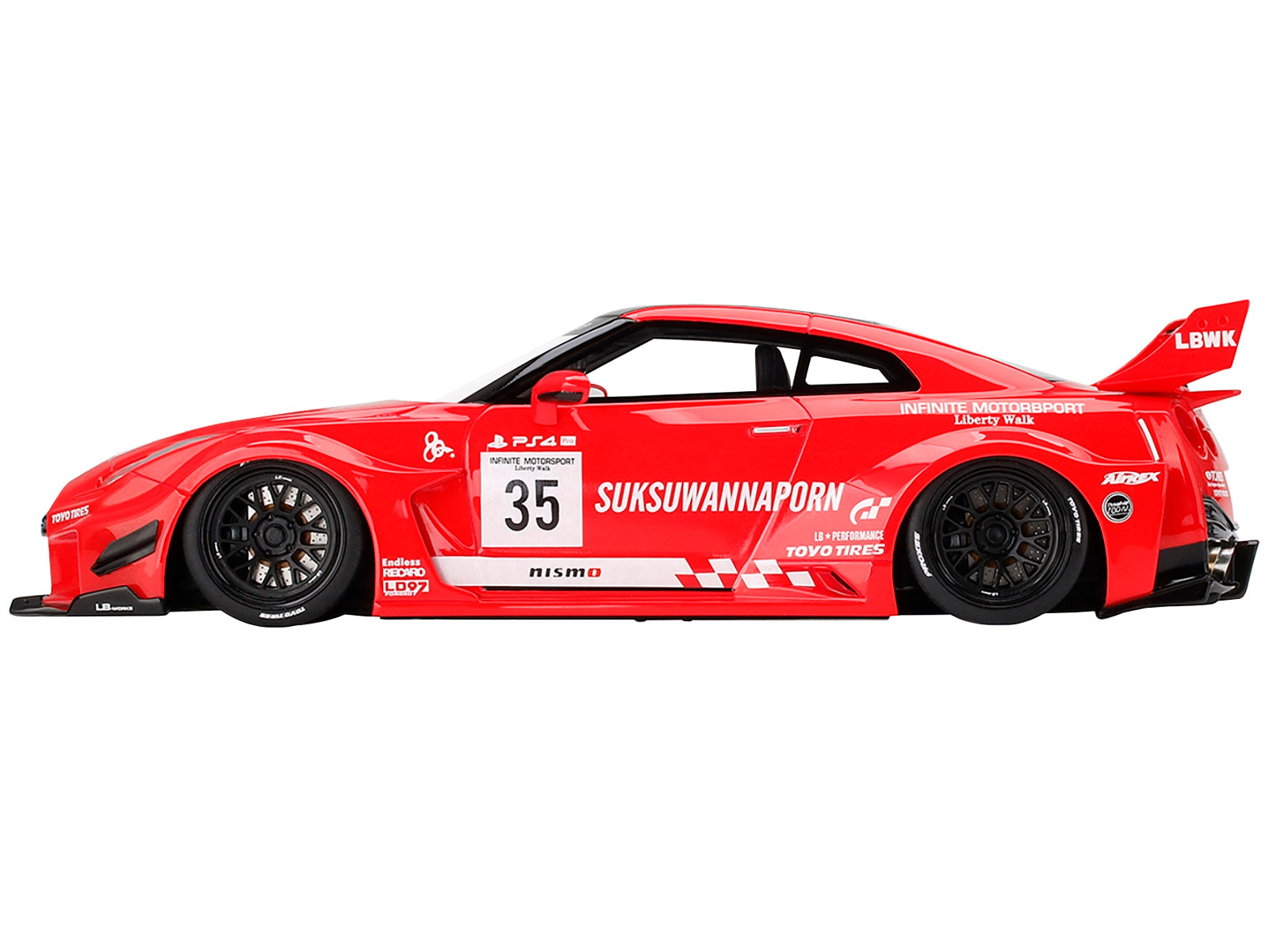 Nissan 35GT-RR Ver. 1 LB-Silhouette WORKS GT RHD (Right Hand Drive) #35 Infinite Motorsport 1/18 Model Car by Top Speed - Premium Nissan Models from Top Speed - Just $185.75! Shop now at Rapidvehicles