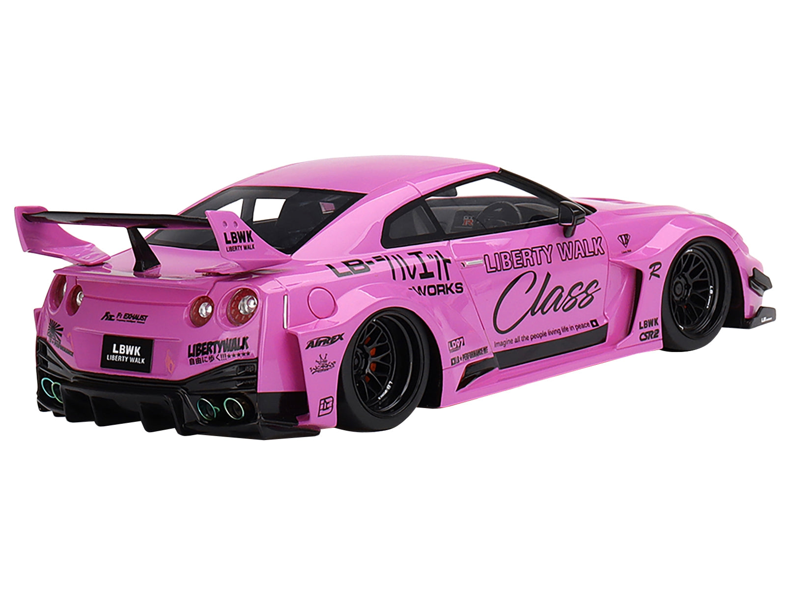 Nissan 35GT-RR Ver. 1 LB-Silhouette Works GT RHD (Right Hand Drive) "Class" Pink with Graphics 1/18 Model Car by Top Speed - Premium Nissan Models from Top Speed - Just $185.75! Shop now at Rapidvehicles