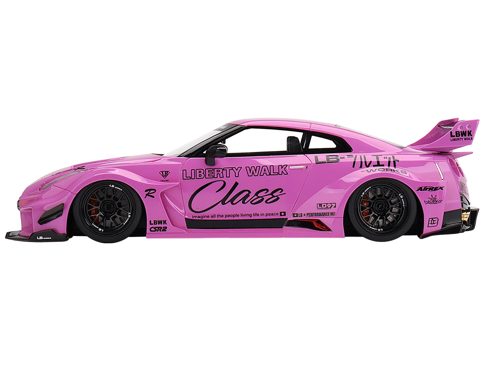 Nissan 35GT-RR Ver. 1 LB-Silhouette Works GT RHD (Right Hand Drive) "Class" Pink with Graphics 1/18 Model Car by Top Speed - Premium Nissan Models from Top Speed - Just $185.75! Shop now at Rapidvehicles