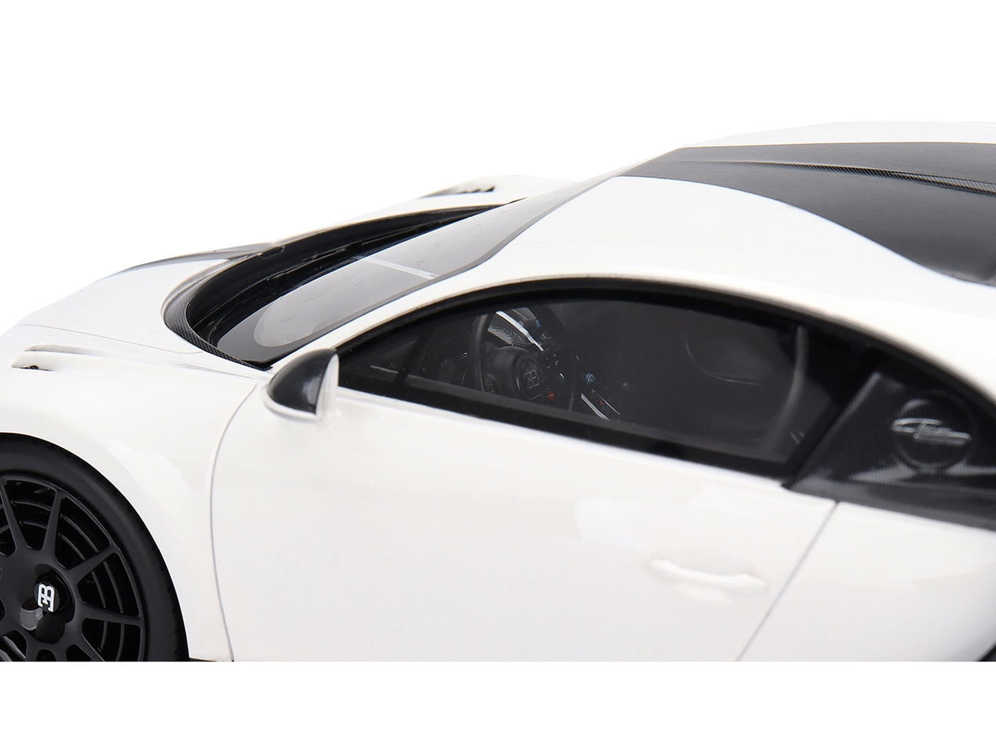 Bugatti Chiron Pur Sport White and Black 1/18 Model Car by Top - Premium Bugatti Models from Top Speed - Just $267.99! Shop now at Rapidvehicles