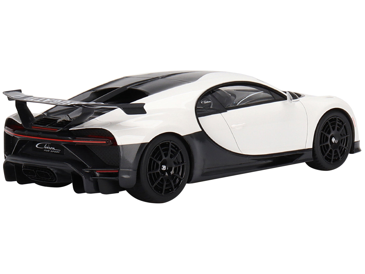 Bugatti Chiron Pur Sport White and Black 1/18 Model Car by Top - Premium Bugatti Models from Top Speed - Just $267.99! Shop now at Rapidvehicles