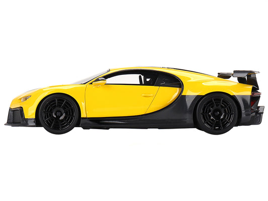 Bugatti Chiron Pur Sport Yellow and Black 1/18 Model Car by Top