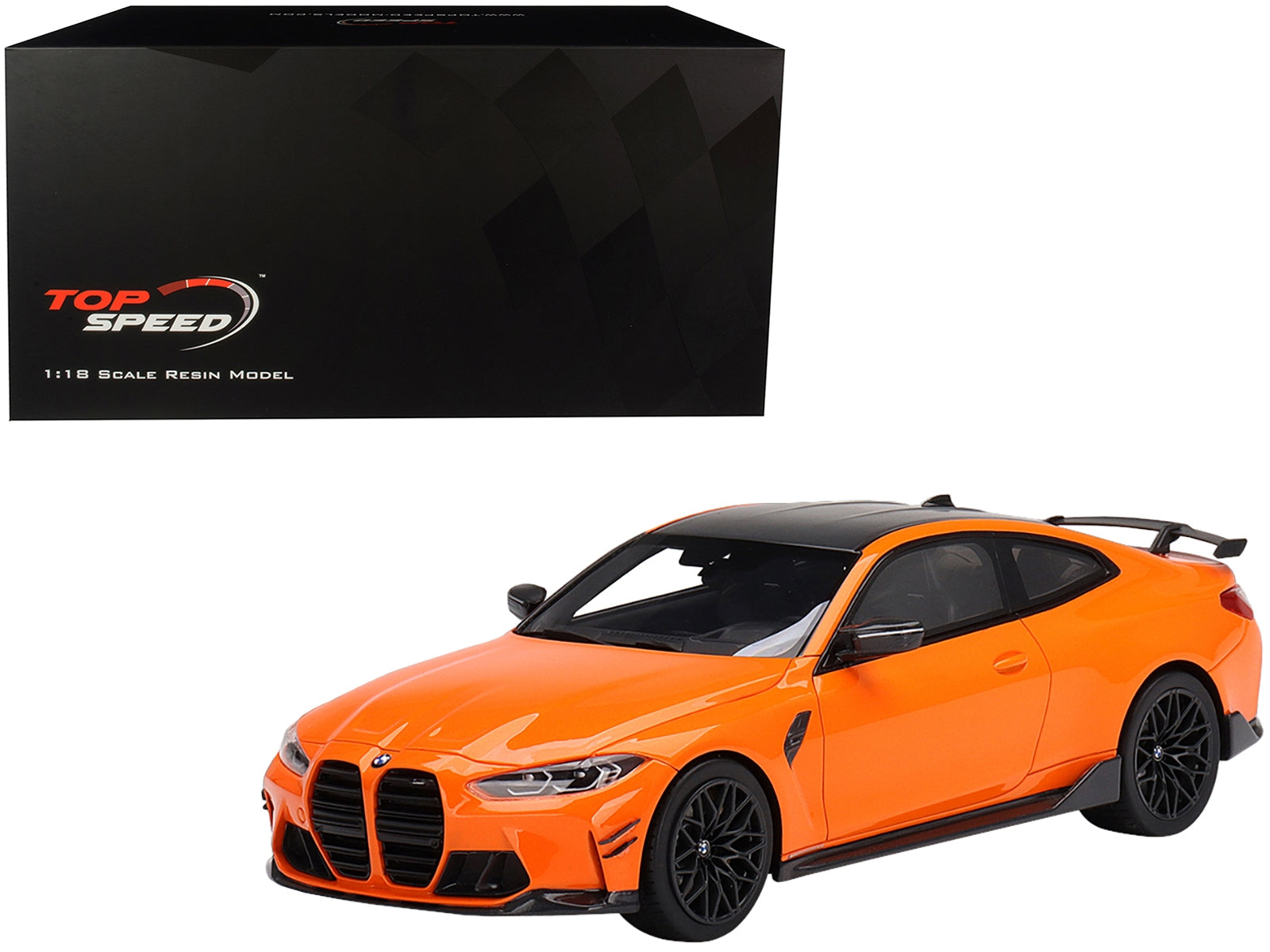 BMW M4 M-Performance (G82) Fire Orange with Carbon Top 1/18 Model Car by Top Speed - Premium BMW Models from Top Speed - Just $176.99! Shop now at Rapidvehicles