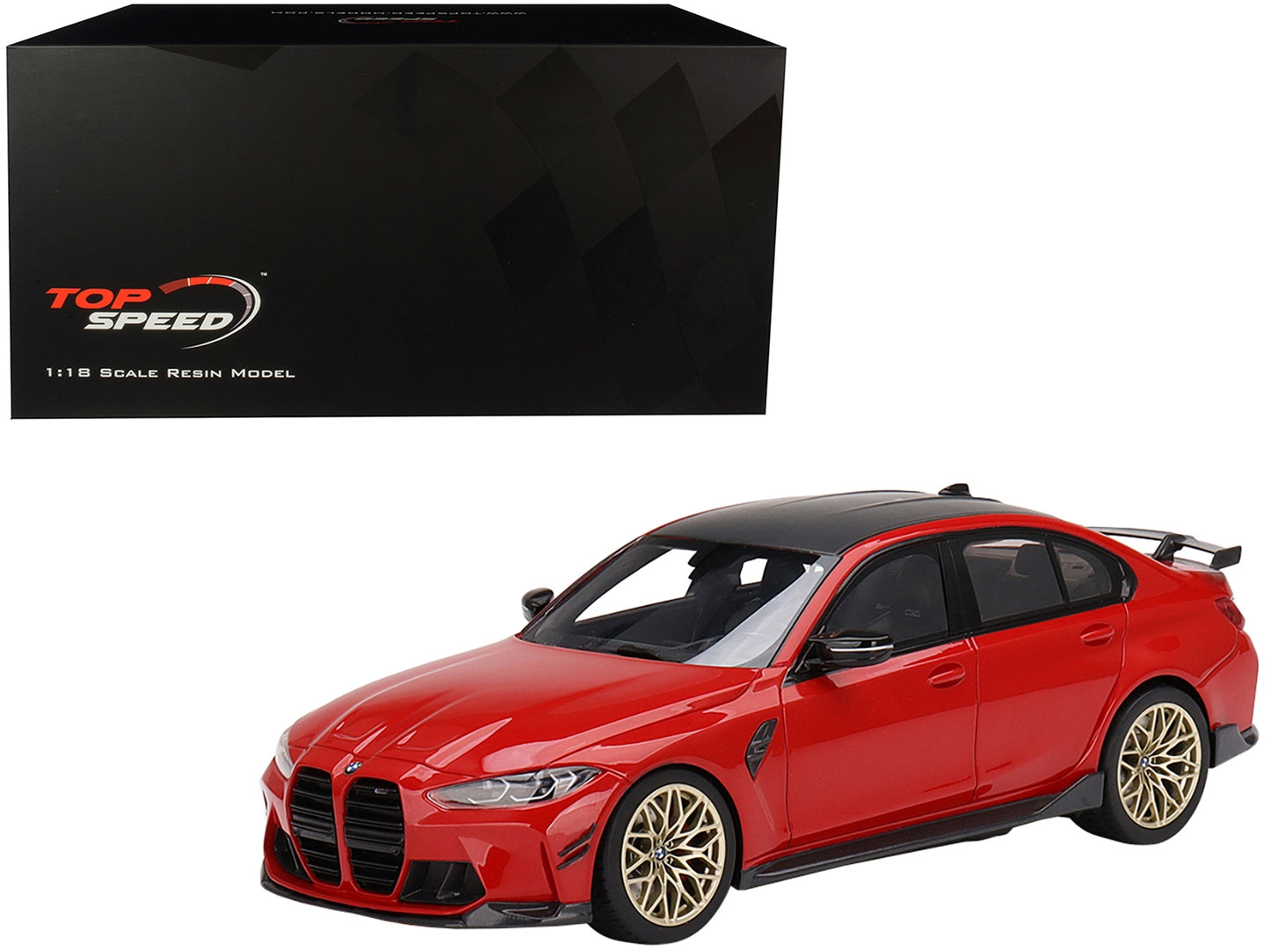 BMW M3 M-Performance (G80) Toronto Red Metallic with Carbon Top - Premium BMW Models from Top Speed - Just $201.59! Shop now at Rapidvehicles