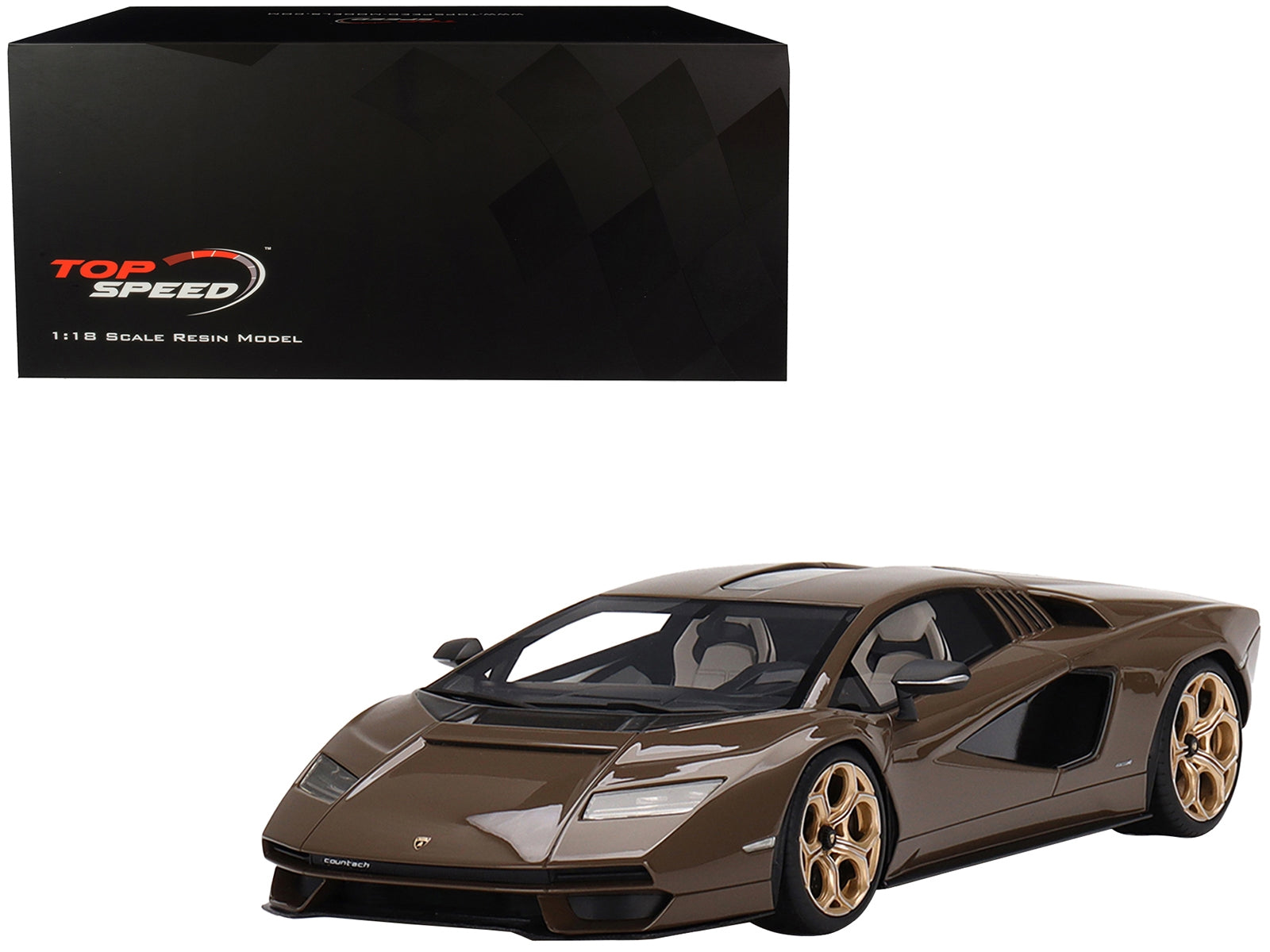 Lamborghini Countach LPI 800-4 Dark Bronze 1/18 Model Car by Top Speed - Premium Lamborghini Models from Top Speed - Just $205.99! Shop now at Rapidvehicles