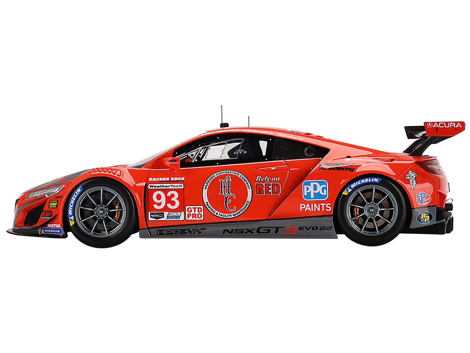 Acura NSX GT3 EVO22 #93 Ashton Harrison - Kyle Marcelli - Tom Long "WTR Racers Edge Motorsports" 12 Hours of Sebring (2022) 1/18 Model Car by Top Speed - Premium Acura Models from Top Speed - Just $222.76! Shop now at Rapidvehicles