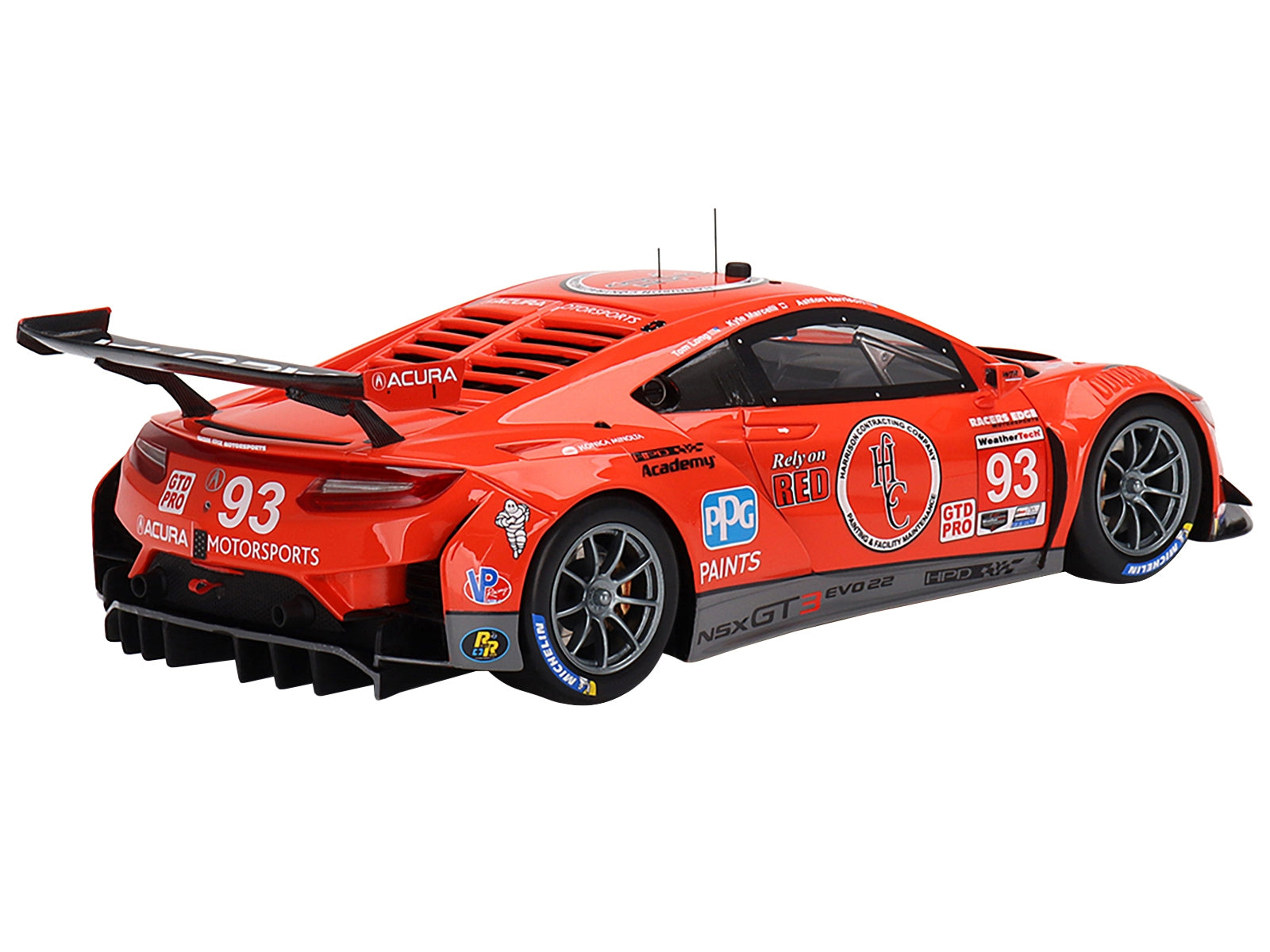 Acura NSX GT3 EVO22 #93 Ashton Harrison - Kyle Marcelli - Tom Long "WTR Racers Edge Motorsports" 12 Hours of Sebring (2022) 1/18 Model Car by Top Speed - Premium Acura Models from Top Speed - Just $222.76! Shop now at Rapidvehicles