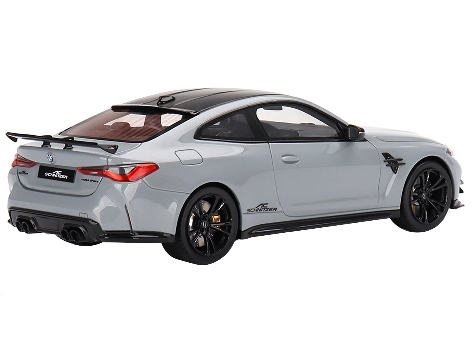 BMW AC Schnitzer M4 Competition (G82) Brooklyn Gray Metallic with Carbon Top 1/18 Model Car by Top Speed - Premium BMW Models from Top Speed - Just $180.81! Shop now at Rapidvehicles