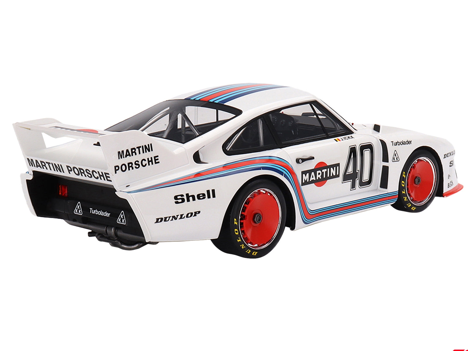 Porsche 935/77 2.0 "935 Baby" #40 Jacky Ickx "Martini Racing" Division II Winner "DRM Hockenheim" (1977) 1/18 Model Car by Top Speed