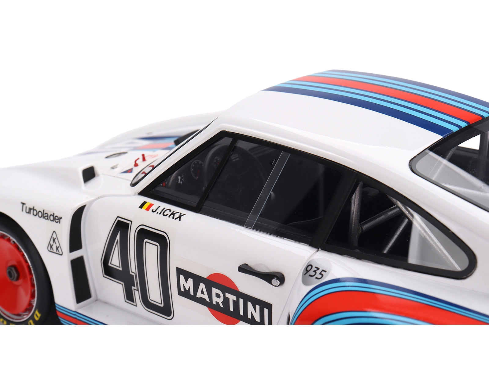 Porsche 935/77 2.0 "935 Baby" #40 Jacky Ickx "Martini Racing" Division II Winner "DRM Hockenheim" (1977) 1/18 Model Car by Top Speed