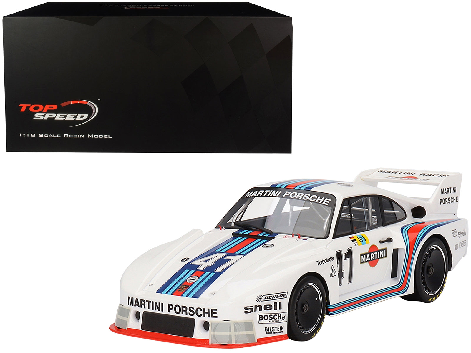 Porsche 935/77 #41 Rolf Stommelen - Manfred Schurti "Martini Racing" "24 Hours of Le Mans" (1977) 1/18 Model Car by Top Speed - Premium Porsche Models from Top Speed - Just $222.76! Shop now at Rapidvehicles