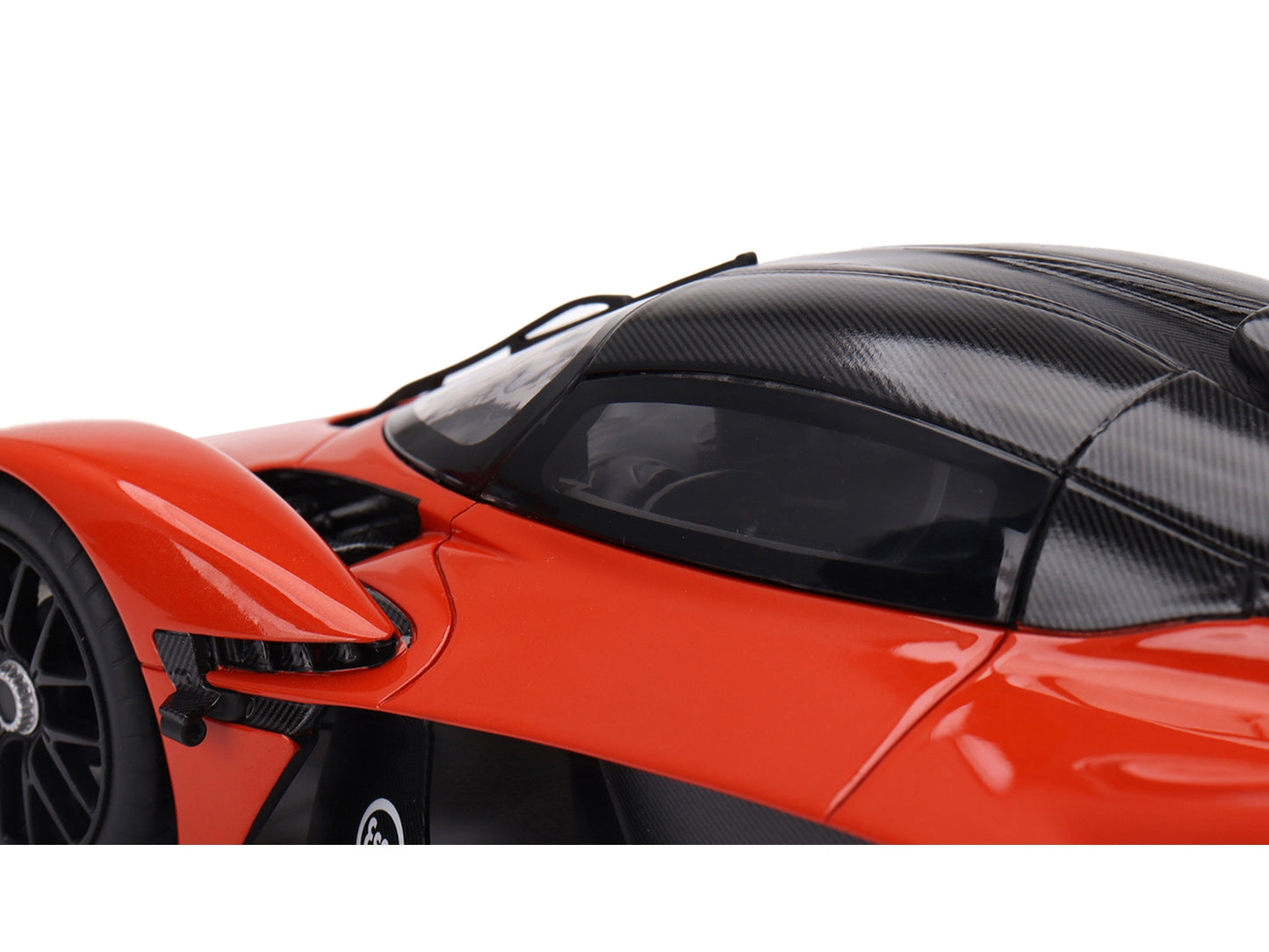 Aston Martin Valkyrie Maximum Orange with Black Top 1/18 Model - Premium Aston Martin Models from Top Speed - Just $241.19! Shop now at Rapidvehicles