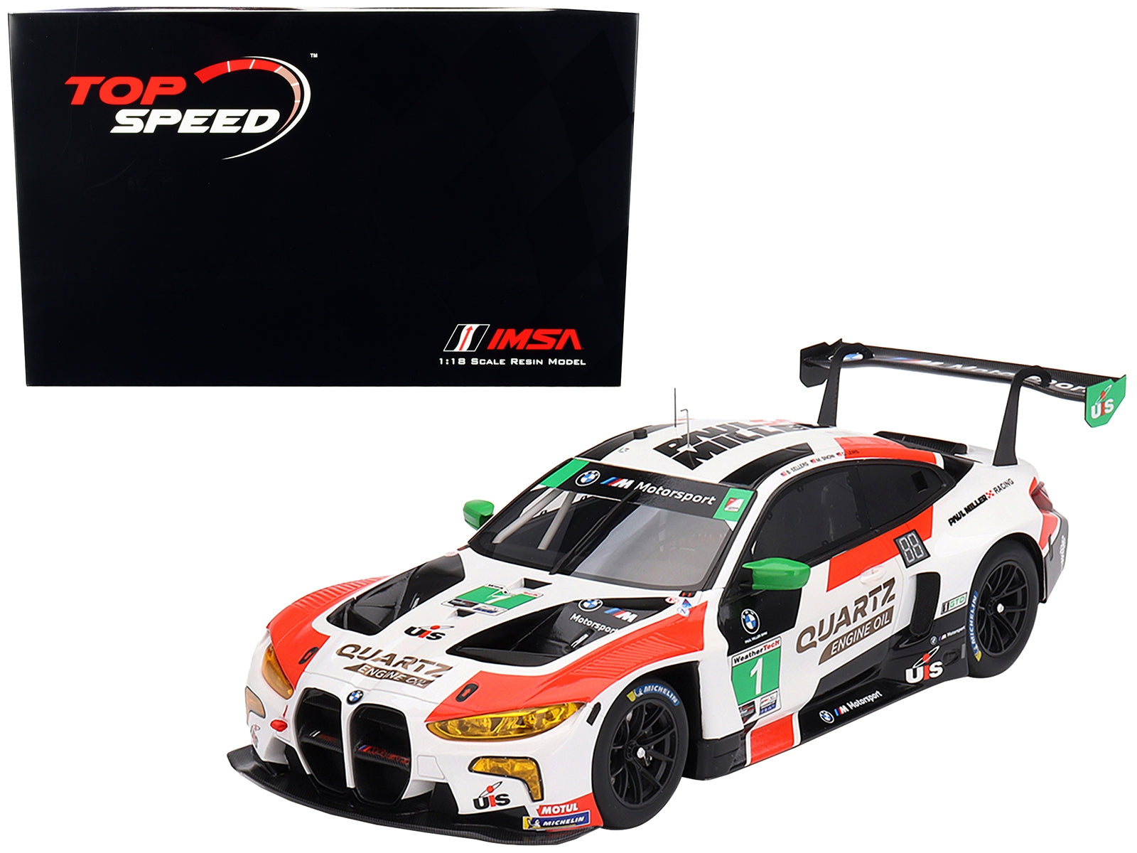 BMW M4 GT3 #1 Corey Lewis - Bryan Sellers - Madison Snow "Paul Miller Racing" Winner IMSA GTD "12 Hours of Sebring" (2023) 1/18 Model Car by Top Speed - Premium BMW Models from Top Speed - Just $210.99! Shop now at Rapidvehicles