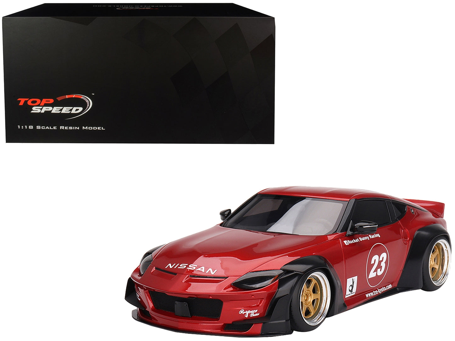 Nissan Z (RZ34) #23 Passion Red Metallic "Pandem - Rocket Bunny" - Premium Nissan Models from Top Speed - Just $226.79! Shop now at Rapidvehicles