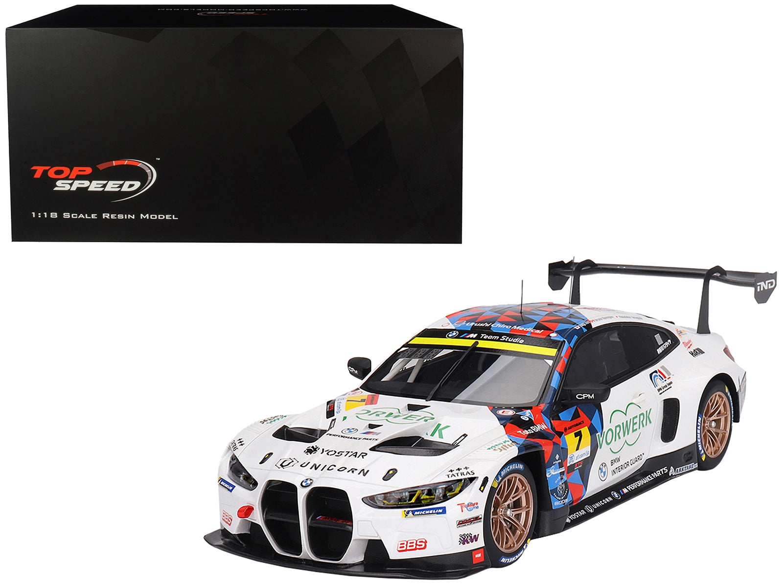 BMW M4 GT3 #7 Seiji Ara - Bruno Spengler - Masataka Yanagida "BMW M Team Studie x CRS" GT300 "Super GT Series" (2023) 1/18 Model Car by Top Speed - Premium BMW Models from Top Speed - Just $232.99! Shop now at Rapidvehicles