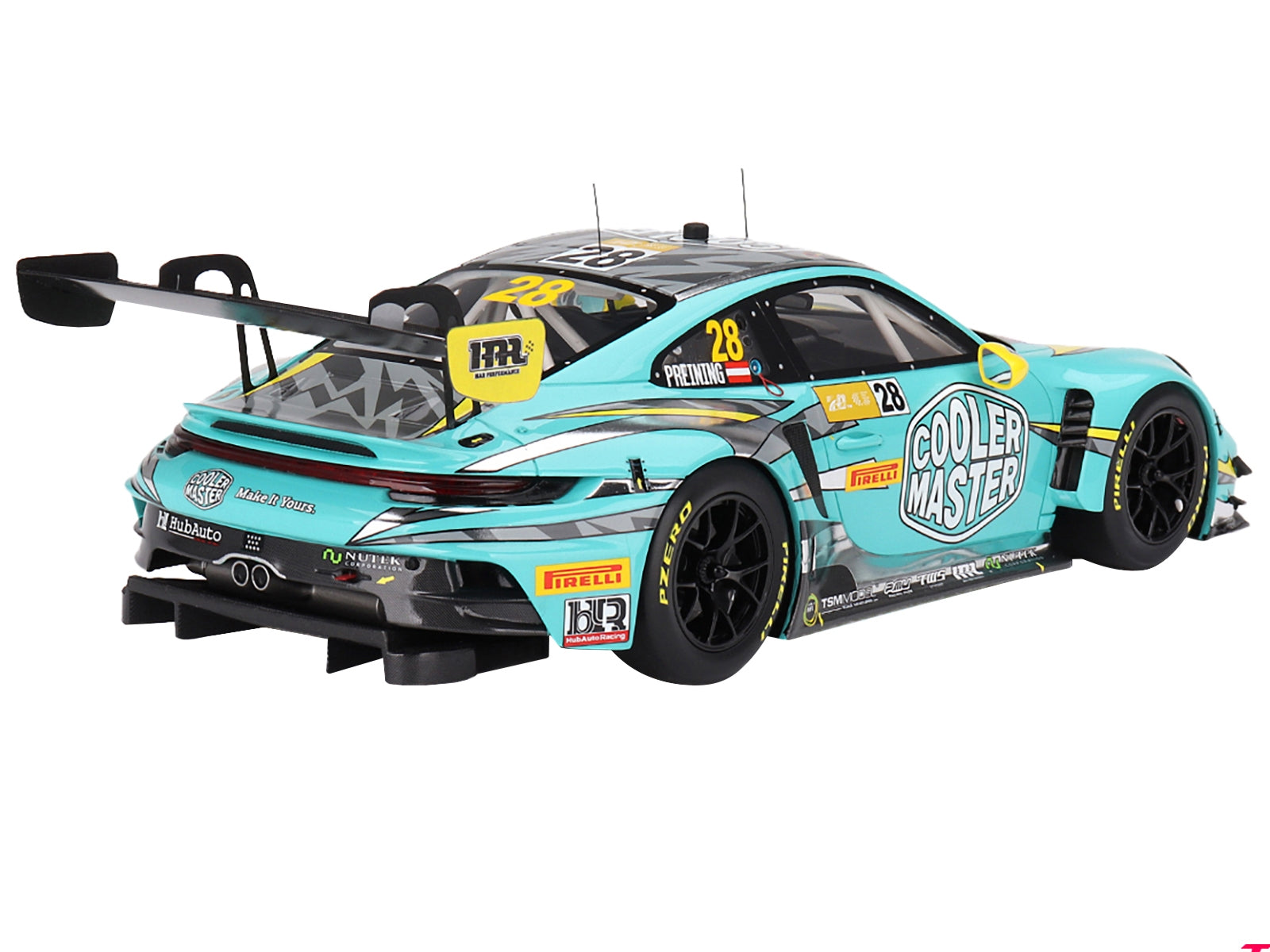 Porsche 911 GT3 R #28 Thomas Preining "HubAuto Racing" FIA GT - Premium Porsche Models from Top Speed - Just $279.89! Shop now at Rapidvehicles