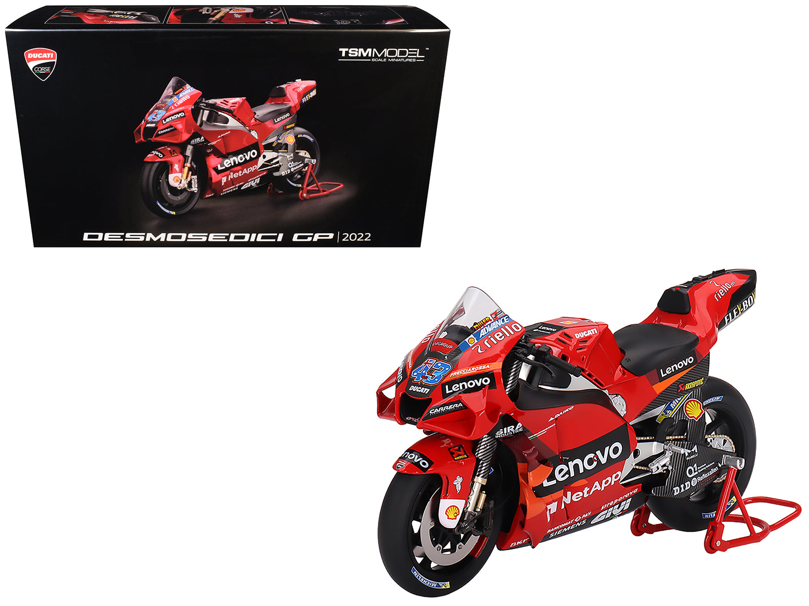 Ducati Desmosedici #43 Jack Miller "Presentation" "MotoGP World Championship" (2022) 1/12 Motorcycle Model by True Scale Miniatures free shipping USA