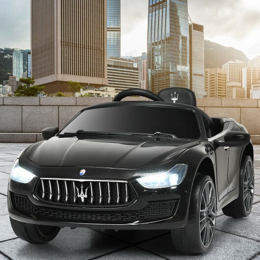 12 V Remote Control Maserati Licensed Kids Ride on Car-Black - Color: Black - Premium Toys & Hobbies > Ride On Toys > Powered Ride On Toys from Rapidvehicles - Just $260.99! Shop now at Rapidvehicles