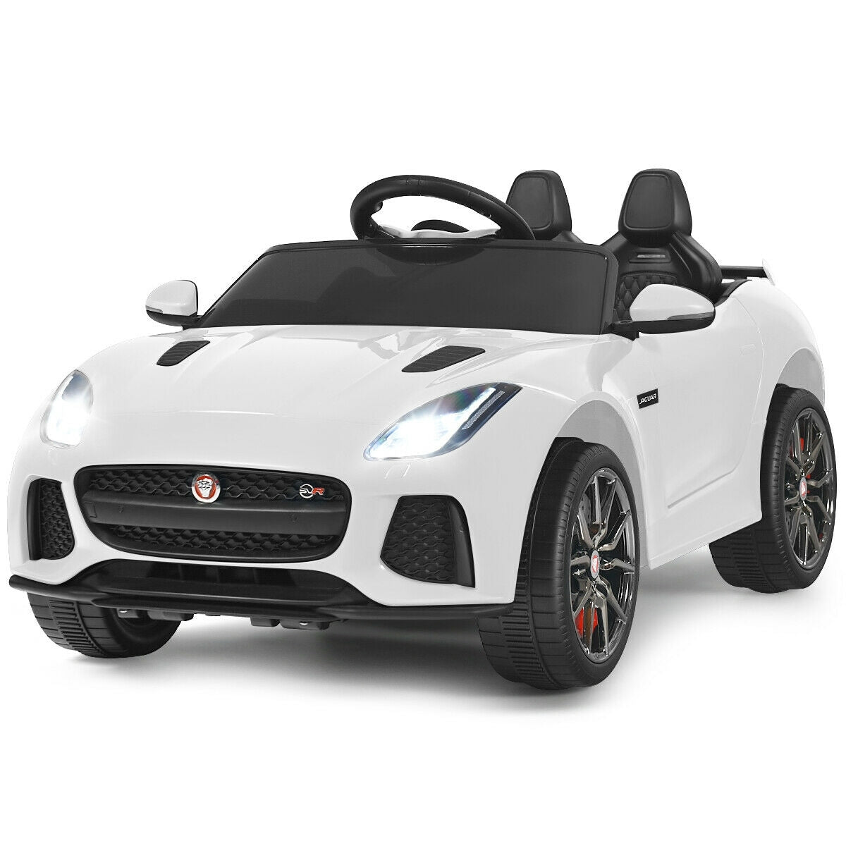 12V Jaguar F-Type SVR Licensed Kids Ride On Car-White - Color: White - Premium Toys & Hobbies > Ride On Toys > Powered Ride On Toys from Rapidvehicles - Just $254.99! Shop now at Rapidvehicles