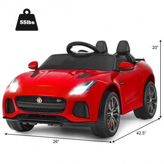 12V Jaguar F-Type SVR Licensed Kids Ride On Car-Red - Premium Ride On Toys from Rapidvehicles - Just $228.99! Shop now at Rapidvehicles