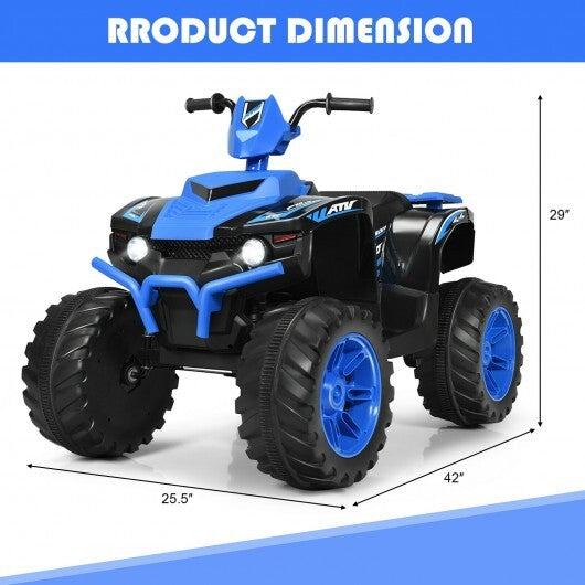 12V Kids Ride on ATV with LED Lights and Treaded Tires and LED - Premium Toys & Hobbies > Ride On Toys > Powered Ride On Toys from Rapidvehicles - Just $239.78! Shop now at Rapidvehicles