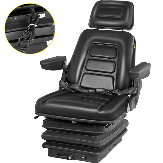 VEVOR Suspension Seat Adjustable Backrest Headrest Armrest, - Premium Tractor Seat from VEVOR - Just $314.42! Shop now at Rapidvehicles