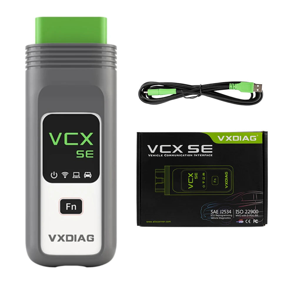 VXDIAG VCX SE J2534 Passthru Programmer OEM Reprogramming Diagnostic Tool for 11+ Brands for Mercedes Benz VW BMW JLR Porsche