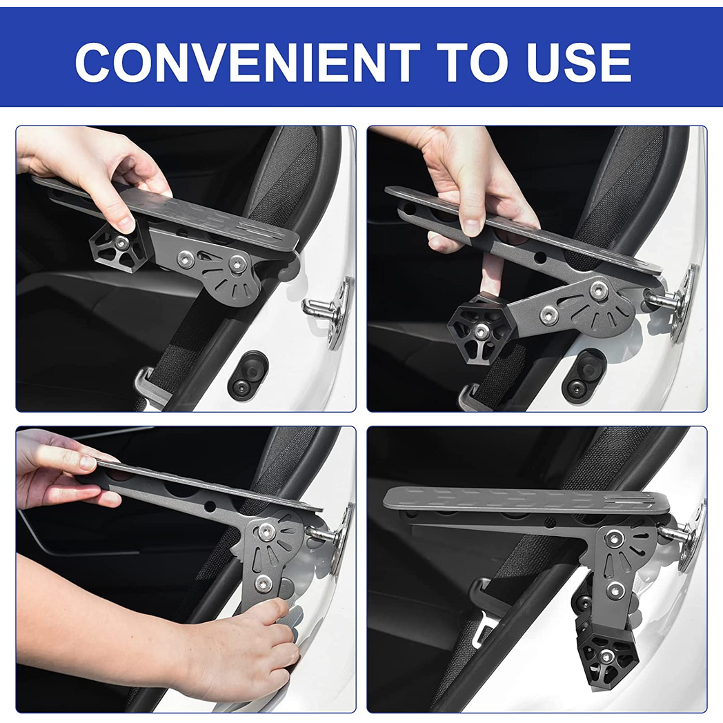 Upgraded Extra Long Car Door Step with Storage Bag Universal Fit for Most Car, SUV, Truck, Max Load 400 lbs,grey - Premium Automotive from Rapidvehicles - Just $70.99! Shop now at Rapidvehicles