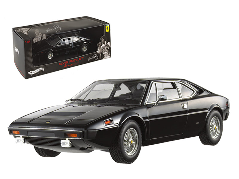Ferrari Dino 308 GT4 Black (Elvis Presley Owned) "Elite Edition" Series 1/18 Diecast Model Car by Hot Wheels free shipping USA