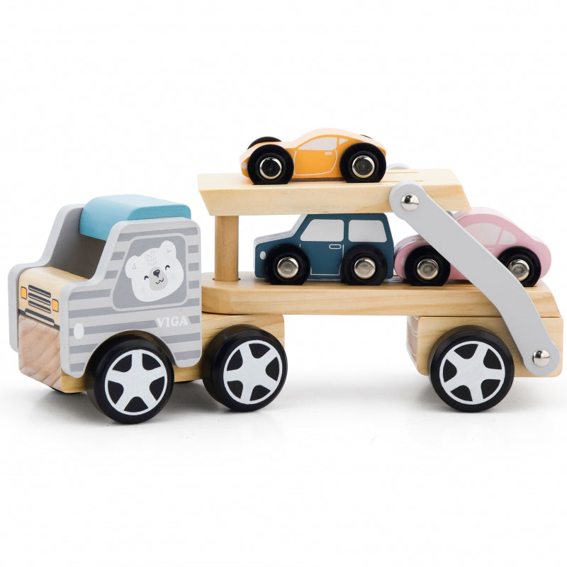 VIGA Wooden trailer with PolarB cars - Premium  from Rapidvehicles - Just $23.99! Shop now at Rapidvehicles