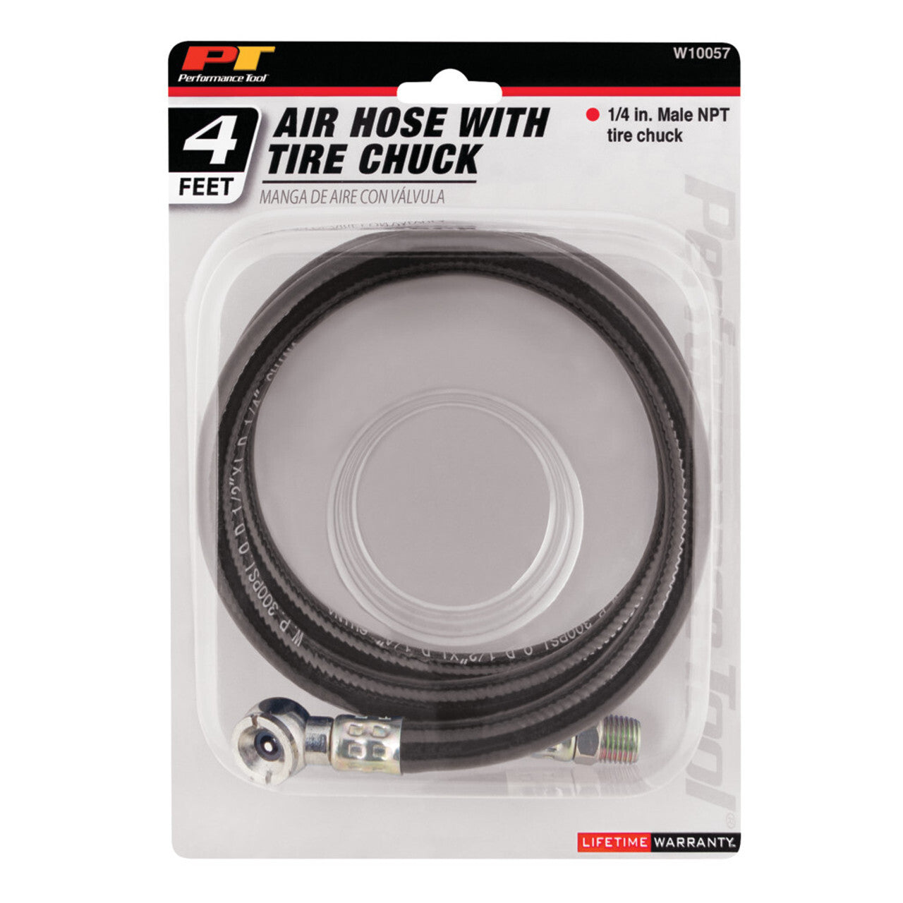 Performance Tool 4' PVC Air Hose with Tire Chuck - Premium Automotive from PERFORMANCETOOL - Just $26.04! Shop now at Rapidvehicles