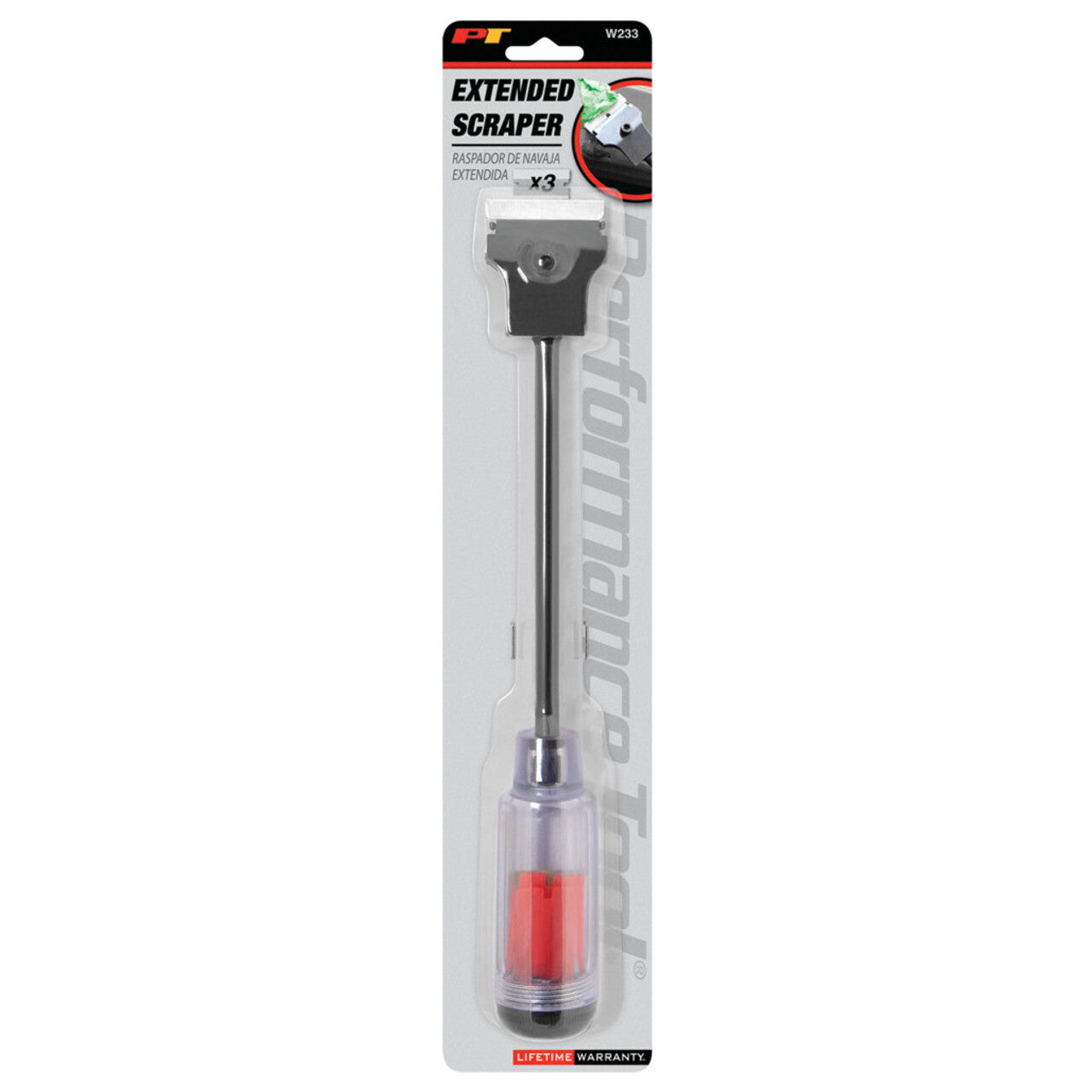 Performance Tool 12" Extended Razor Scraper with Blades - Premium Automotive from PERFORMANCETOOL - Just $28.99! Shop now at Rapidvehicles