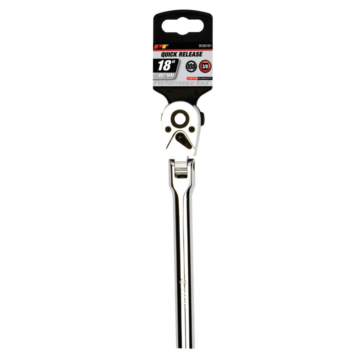 Performance Tool 3/8" Drive Flex PT Head Long Ratchet (Length: 18") - Premium Automotive from PERFORMANCETOOL - Just $59.99! Shop now at Rapidvehicles