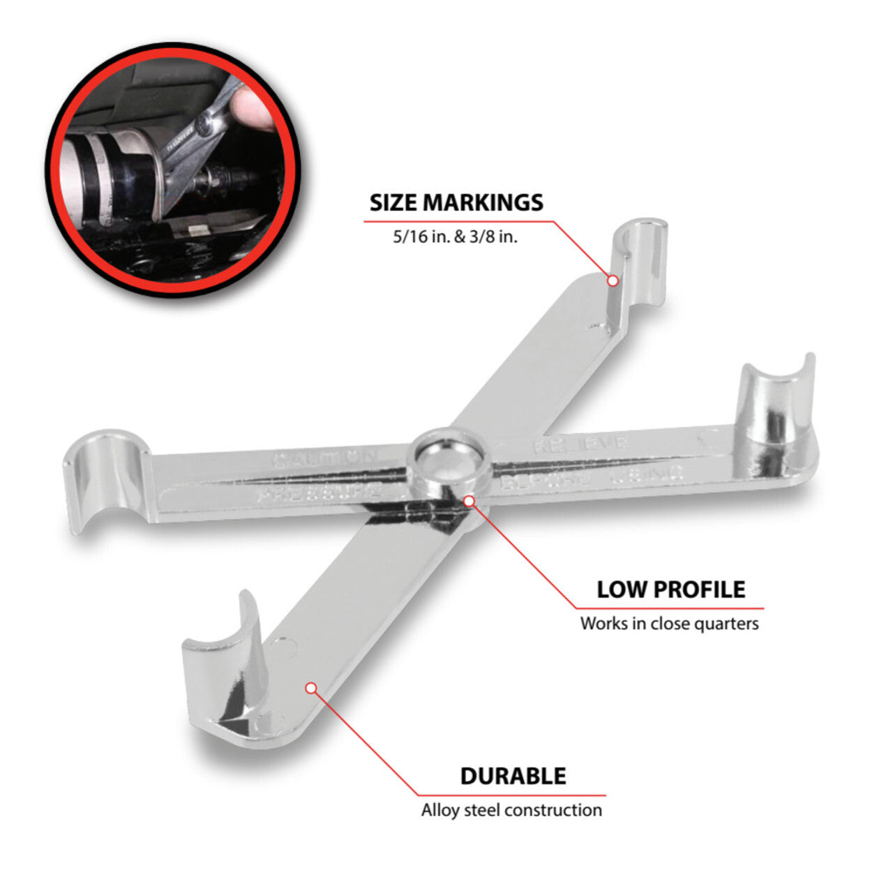 Performance Tool Scissor Fuel Line Disconnect (5/16" and 3/8") - Premium Automotive from PERFORMANCETOOL - Just $28.99! Shop now at Rapidvehicles