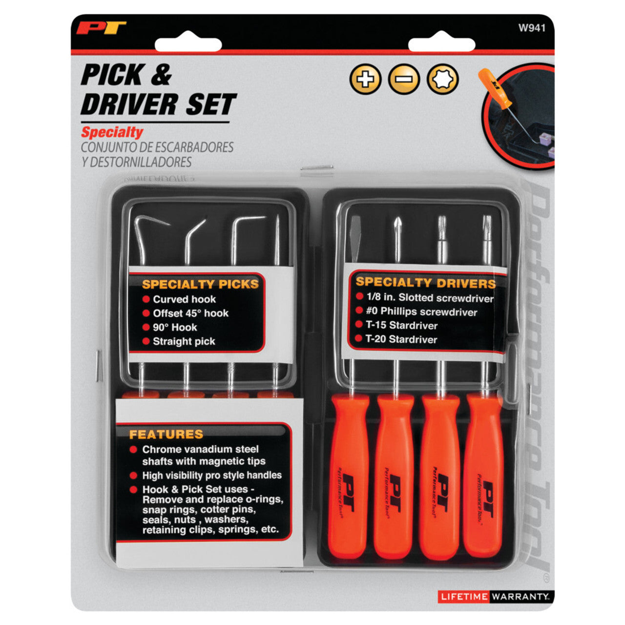 Performance Tool  8-Piece Specialty Pick/Driver Set - Premium Automotive from PERFORMANCETOOL - Just $30.99! Shop now at Rapidvehicles