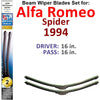 Beam Wiper Blades for 1994 Alfa Romeo Spider (Set of 2) - Premium Automotive from Bronze Coco - Just $27.99! Shop now at Rapidvehicles