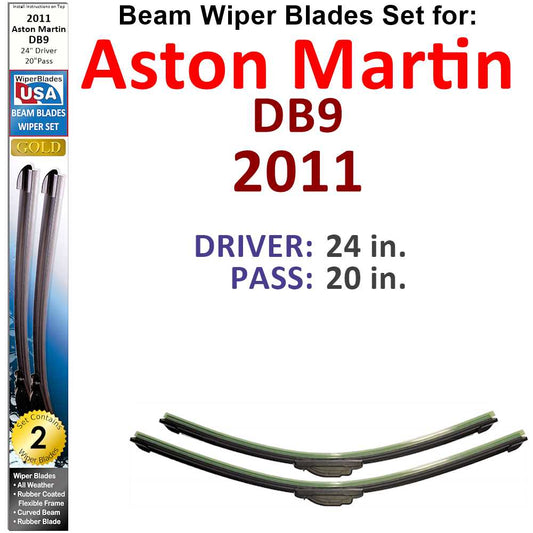 Beam Wiper Blades for 2011 Aston Martin DB9 (Set of 2) - Premium Automotive from Bronze Coco - Just $39.99! Shop now at Rapidvehicles